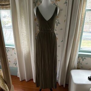 Summer Olive Green Maxi Dress